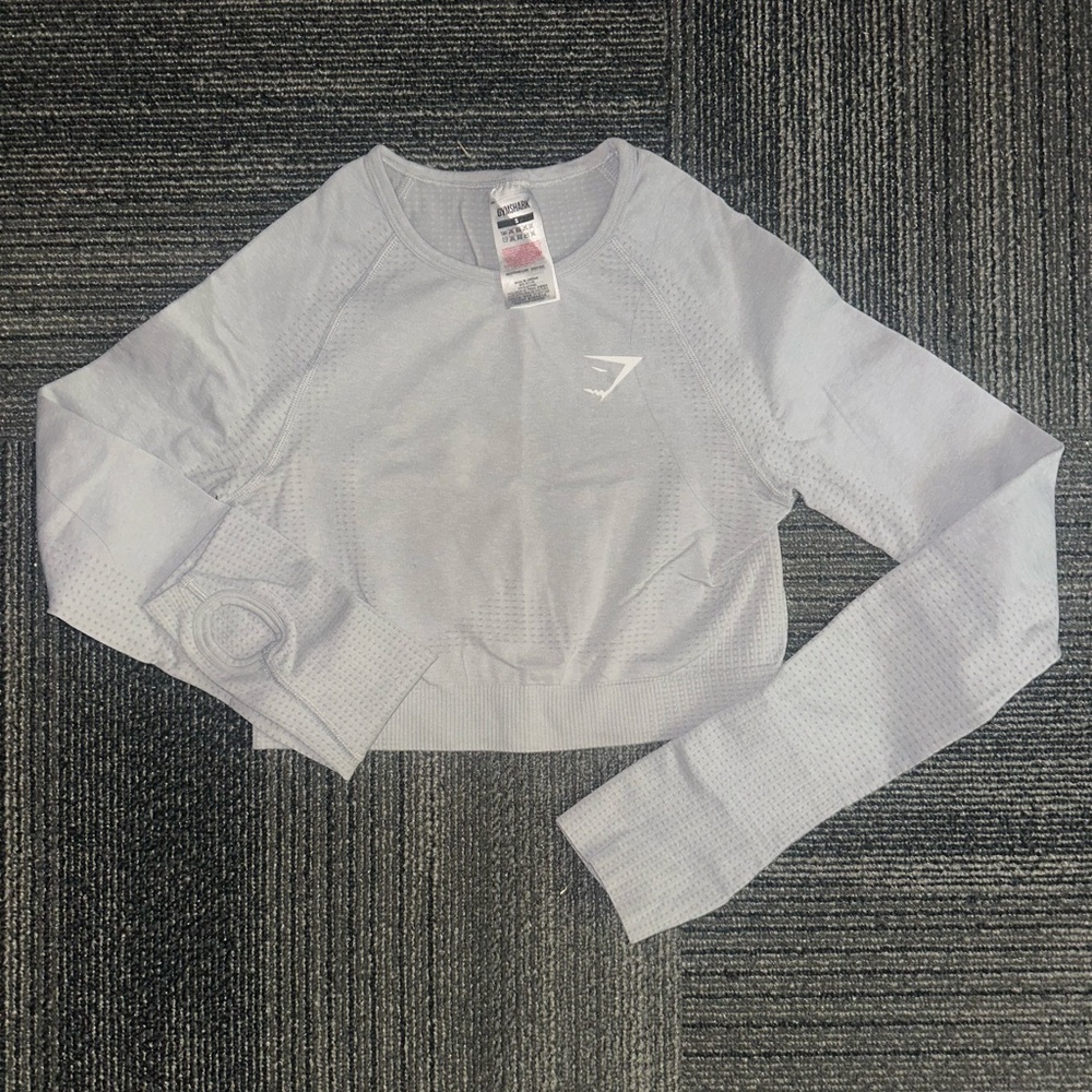 Gymshark Vital Seamless Light Grey Longsleeve Crop